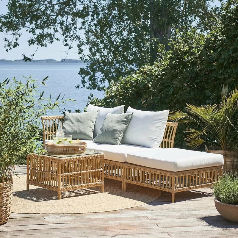 Exterior Maggie Mittelmodul-Sofa, Natur – Weißes Kissen 6 Exterior Maggie Mittelmodul-Sofa, Natur – Weißes Kissen – Bild 4