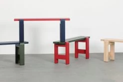 Hay Weekday Duo Bank, 111 x 23 cm, Stahlblau - Olivgrün -Urban Im Freien Weekday Bench Duo family 2