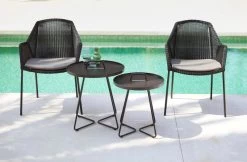 Sitzkissen Für Breeze Stapelbaren Esszimmerstuhl, Taupe -Urban Im Freien breeze stackable on the move 1