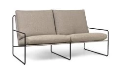 Ferm LIVING Desert 2-Sitzer-Sofa, Schwarz - Dunkles Sandbeige, Dolce -Urban Im Freien fermLIVING SS22 DesertSofa 2seater BlackDarkSand 1104265434 pack 4